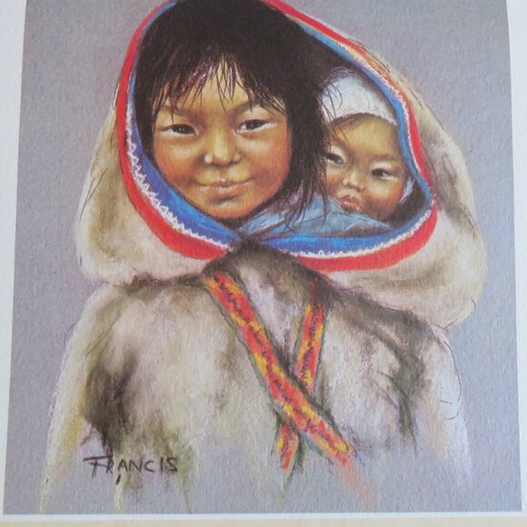 Set of 6 Unique Different Dorothy Francis Inuit Art Prints Not Framed (242V) - Picture 2 of 10